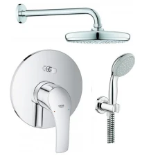 Душ комплект за вграждане 3 части GROHE EUROSMART, хром