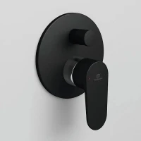 Вграден смесител за вана/душ Cerafine O, с автоматичен превключвател, черна коприна