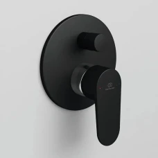 Вграден смесител за вана/душ Cerafine O, с автоматичен превключвател, черна коприна