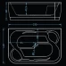 Хидромасажна правоъгълна вана ХАВАНА, 190х120х60 см