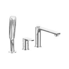 Комплект стоящ 3-дупков смесител за вана ALEA, хром