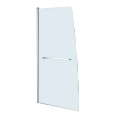 Параван за вана, 85х150 см, прозрачно стъкло, хром