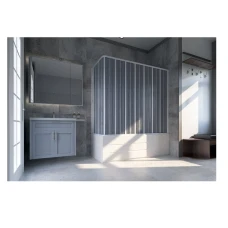 Параван за вана FLEX Vasca 4, тип хармоника, 70х170×150 см, обков PVC, бял