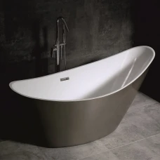 Свободностояща вана, 157х76х86 см, сребрист