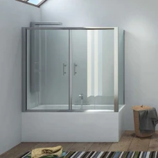 Параван за вана FLORA 300 & SN-10, 70-90х160-200х148 см, прозрачно стъкло, хром