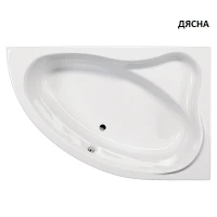 Асиметрична акрилна вана RAB - KRK, 150x98x40 см