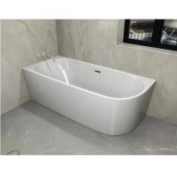 Свободностояща вана FARO, лява, бяло Свободностояща вана FARO, лява, бяло