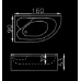 Хидромасажна асиметрична вана ОНИКС L/R, 140-160 см