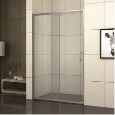 Параван за баня, 100-180х190 см, мат стъкло, хром