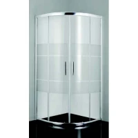 Овална душ кабина PRЕMIUM LINE, матирани линии, хром