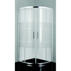 Овална душ кабина PRЕMIUM LINE, матирани линии, хром