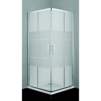 Врата и стационарно стъкло за душ кабина PRO-LINE, матови ленти Врата и стационарно стъкло за душ кабина PRO-LINE, матови ленти