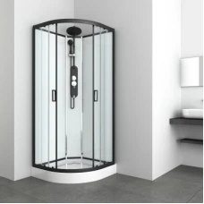 Хидромасажна душ кабина EPIC 1, без таван, в черно