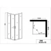 Квадратна душ кабина ELITE, 80х80х195 см, хром Квадратна душ кабина ELITE, 80х80х195 см, хром