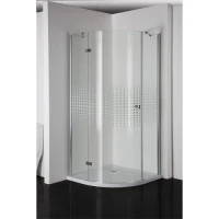 Овална душ кабина с една врата “SIMPLYFLEX”, рисувано стъкло