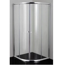 Овална душ кабина SURF, 90х90х180 см, прозрачно стъкло, хром