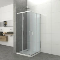 Квадратна душ кабина Soft Close затваряне, хром Квадратна душ кабина Soft Close затваряне, хром
