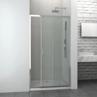 Параван за баня Soft Close затваряне, хром