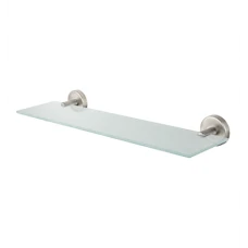 Стъклена полица INOX SATEN