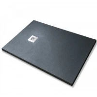 Душ корито от полимер мрамор PIETRA Ardesia, черно