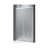 Параван за баня ELITE R, 140-160х190 см, мат стъкло, хром