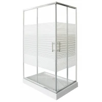 Правоъгълна душ кабина SURF, рисувано стъкло, хром Правоъгълна душ кабина SURF, рисувано стъкло, хром